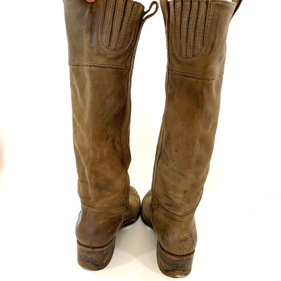 Halogen genuine distressed leather riding boots - Picture 4 of 9